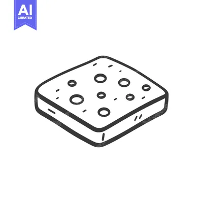 Popular premium asset: A single slice of cheese with several small holes shown