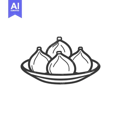Popular premium asset: Four Dumplings Arranged Beautifully On A Round Serving Plate