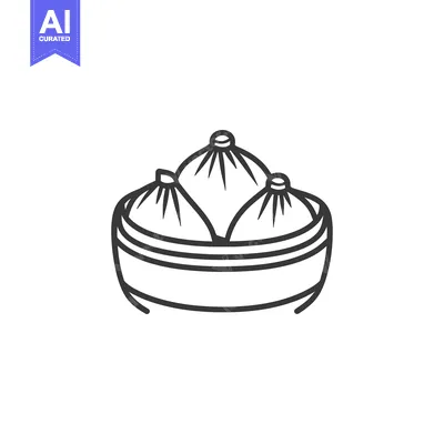 Popular premium asset: Three Steamed Dumplings Sitting in a Bamboo Steaming Basket