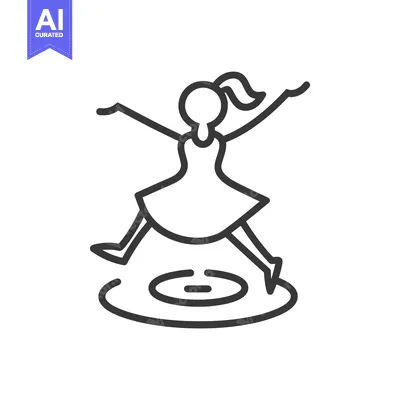 Popular premium asset: An illustration depicts a young girl dancing on a platform