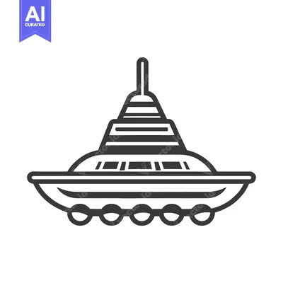Popular premium asset: A stylish graphic illustration of a luxury modern yacht design