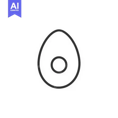 Popular premium asset: A simple outline graphic of an egg with its center circle