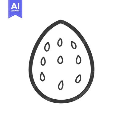 Aset desain premium: A stylized black outline of a watermelon fruit slice