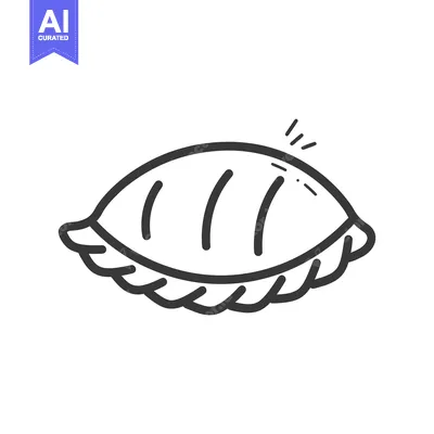 Premium design asset: An illustration of a simple savory hand held pastry