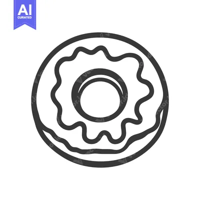 Aset premium populer: A simple illustration of a circular food item dessert pastry