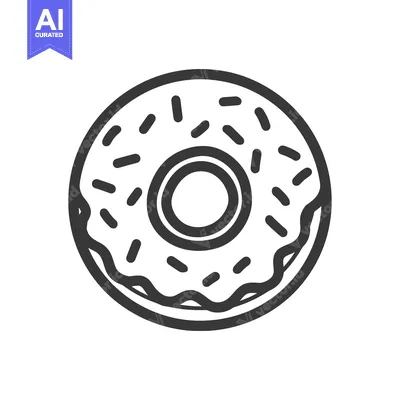 Aset premium populer: A simple graphic representation of a ring shaped dessert pastry