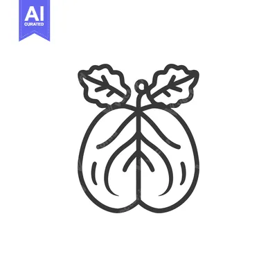Popular premium asset: Simple vector illustration depicting a stylized plant with leaves
