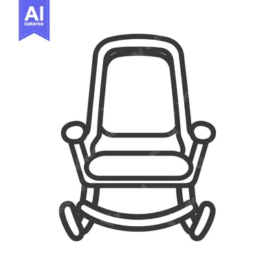 Aset premium populer: Line Art Illustration of a Rocking Chair