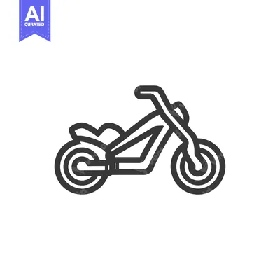 Aset premium populer: Line Art Illustration of a Motorcycle