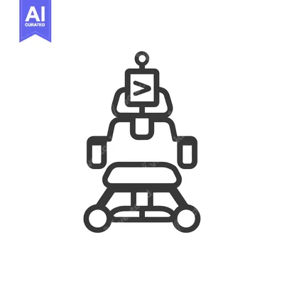 Aset premium populer: Outline Icon of a Futuristic Office Chair