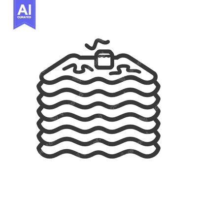 Premium design asset: A stack of pancakes with a pat of butter on top