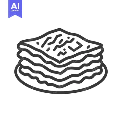 Aset premium populer: A simple graphic illustration showing layered food on a plate