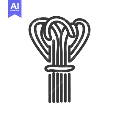 Premium design asset: Simple illustration depicts a fountain with a central design element