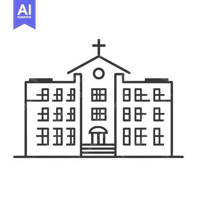 Popular premium asset: A black and white illustration of a large religious building