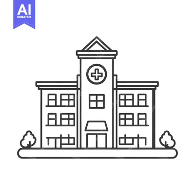 Popular premium asset: A line drawing of a hospital building and its details
