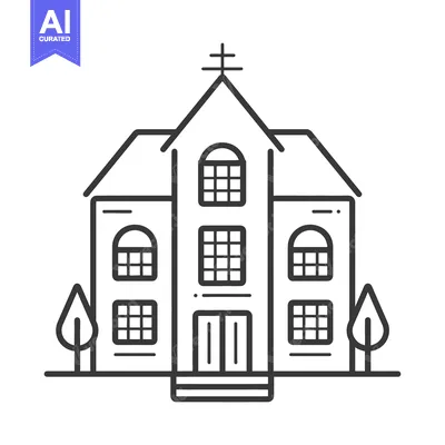 Popular premium asset: A simple black and white architectural illustration of a building stru