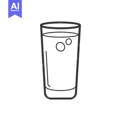 A clear glass of liquid water with air bubbles visible