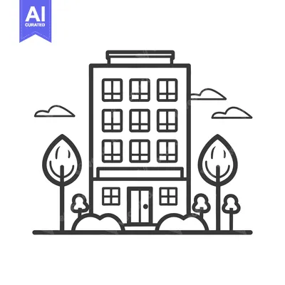 Popular premium asset: A stylized depiction of a multi story apartment building complex