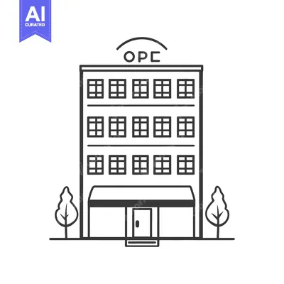 Popular premium asset: A simple black and white vector illustration of a modern office buildi