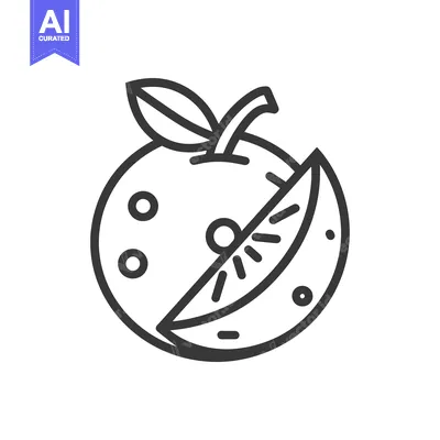 Popular premium asset: An illustrated fruit depicting a slice of orange next to the whole fru