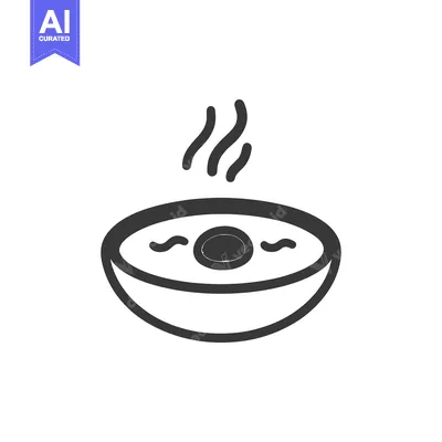Aset premium populer: A bowl of hot soup with steam rising from it