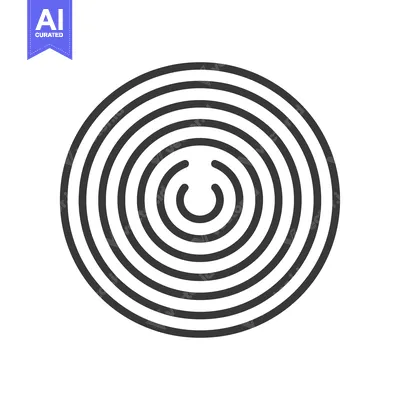 Concentric circles with a simplified design in a circular form
