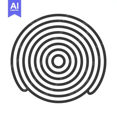 Concentric circle design with rounded ends and a central focal point