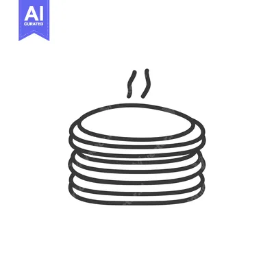 Aset premium populer: Stack of fresh pancakes with a wispy steam rising above it