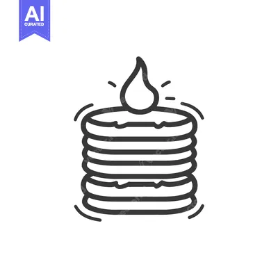 Aset premium populer: A stack of pancakes topped with a swirl of something sweet