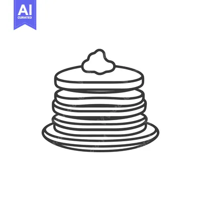 Aset desain premium: A Stack Of Pancakes With Topping Presented On A Plate