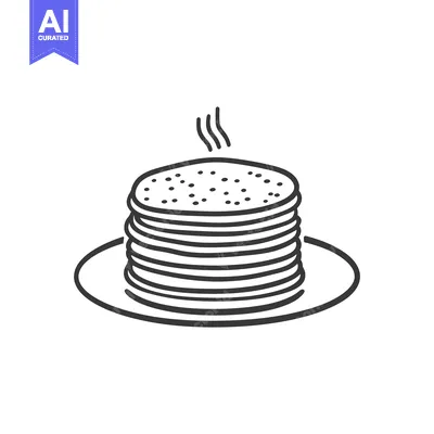 Aset premium populer: A stack of hot pancakes on a plate with rising steam