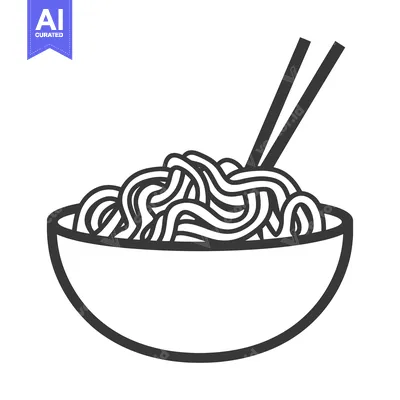 Popular premium asset: Bowl of noodles with chopsticks ready to be eaten