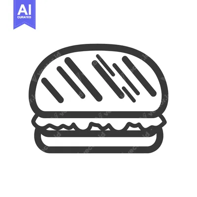 Popular premium asset: A simplified illustration of a sandwich with grilled bread