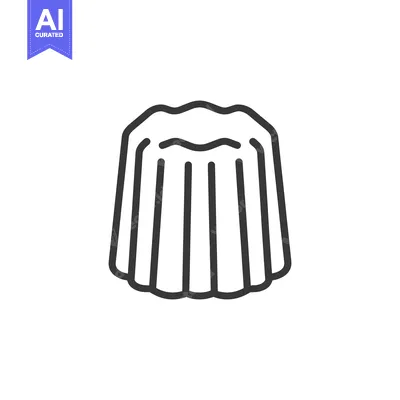 A simple vector illustration of a dessert shaped item