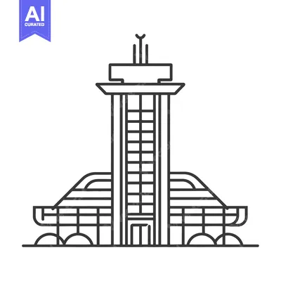 Aset premium populer: A tall modern building design with geometric architectural characteris