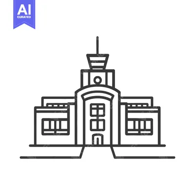 Popular premium asset: A simplified vector illustration of a building and control tower