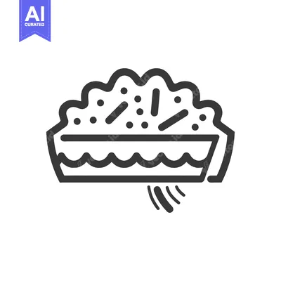Popular premium asset: A simple black and white illustration of a food dish