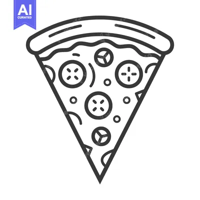 Popular premium asset: A stylized graphic illustration of a single slice of pizza