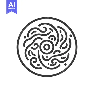 Premium design asset: Circular design comprising an intricate arrangement of organic curved