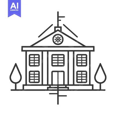Aset premium populer: Vector illustration representing a government building with trees on e
