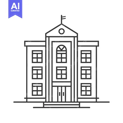 Aset premium populer: Vector illustration of an institutional building with multiple stories