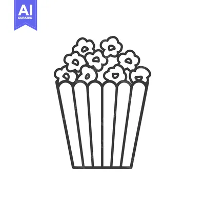Aset premium populer: A paper container full of fluffy popped kernels of corn