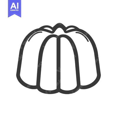 A black and white image of a decorative jelly