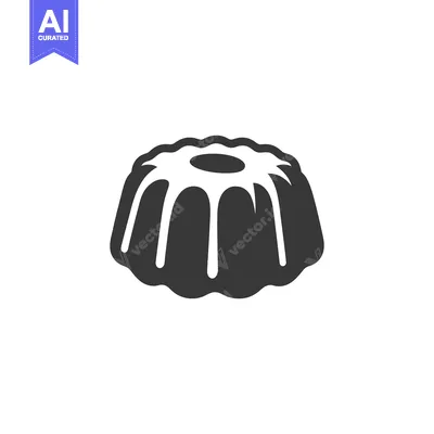 Popular premium asset: A simplistic grayscale illustration depicting a decorative cake image