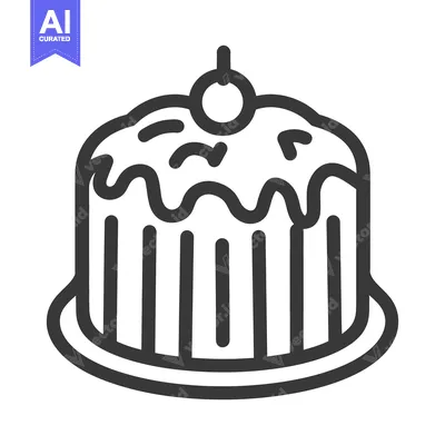 Aset premium populer: A delicious looking cake with cherry on top of the frosting