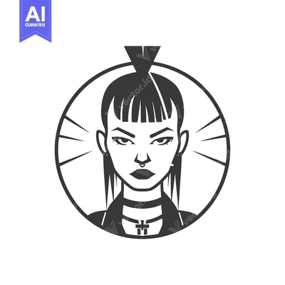 Popular premium asset: Black and White Portrait of a Woman with Piercings and a Choker