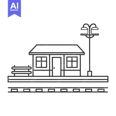 Popular premium asset: Illustration of a train station and its associated infrastructure elem