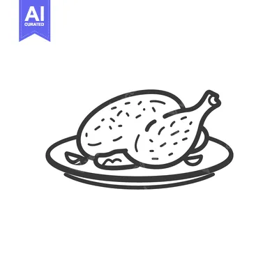 Aset premium populer: A roasted chicken is presented on a plate ready to eat