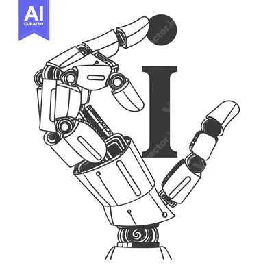 Aset premium populer: Robotic Hand Holding a Sphere with Letter I