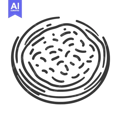 Aset premium populer: A simplistic stylized illustration of a rounded object or form